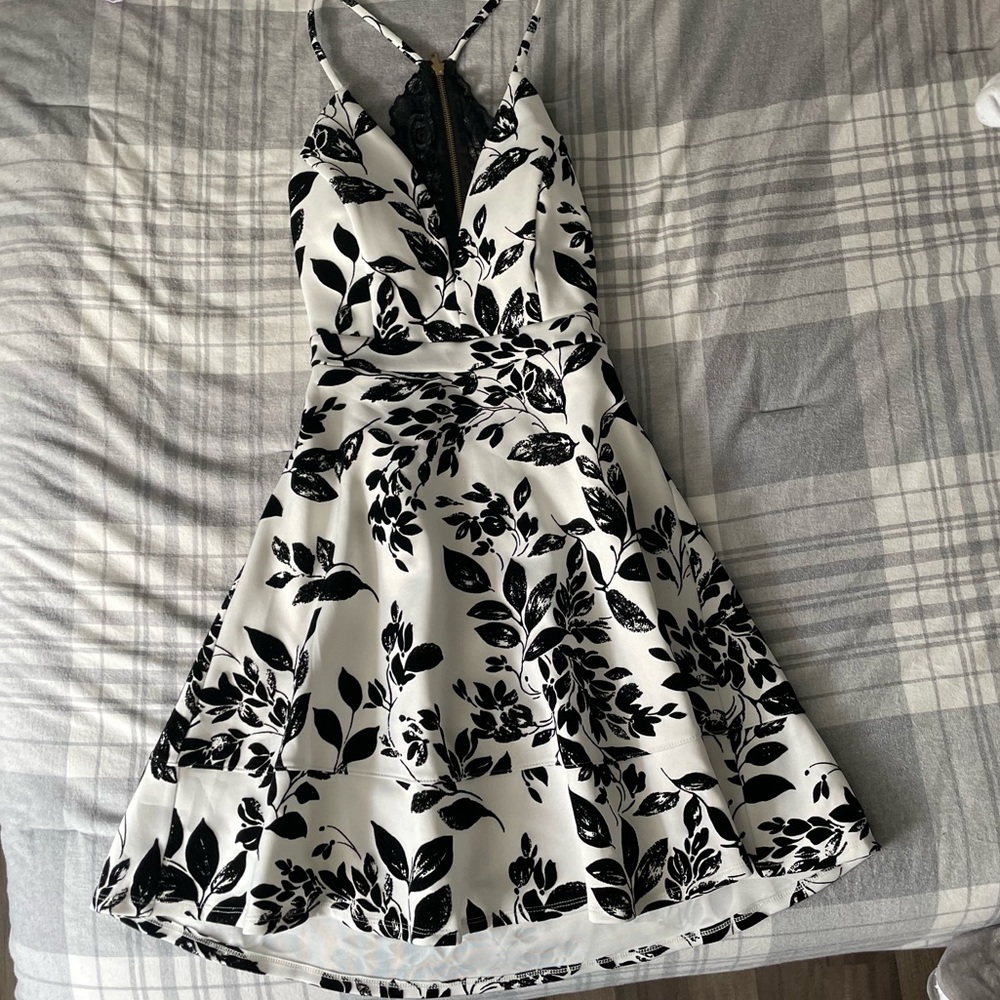 Lace open back dress